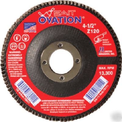 Sait 78008 flap discs 4.5 x 7/8 x 60G (10BX), zirc