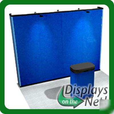 Trade show display 10â€™ flat wall pop up tradeshow booth