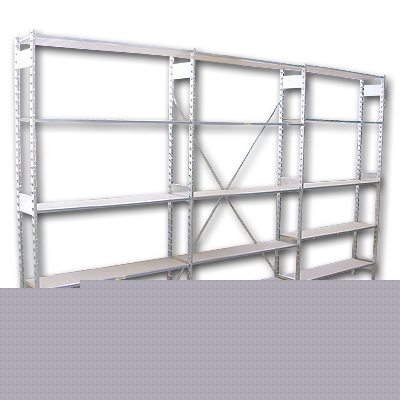Industrial boltless shelving 15-shelf unit 12â€™X7â€™X1â€™