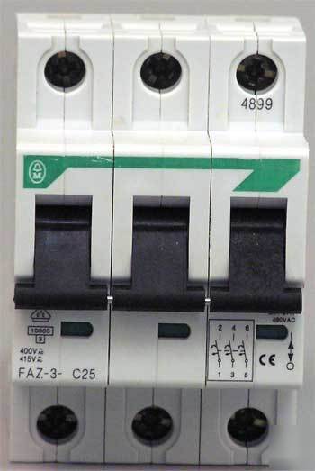 Moeller faz-3-C25 5KA-277/480VAC mini circuit breaker