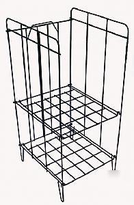 New 6 2 shelf tabloid racks w/ built-in sign holder