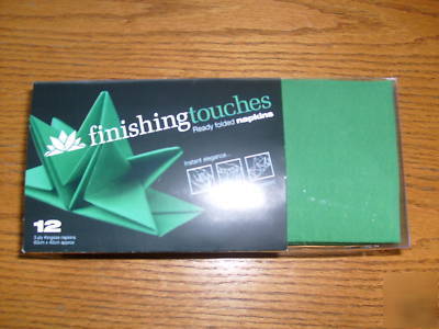 144 green pre folded napkins wedding party christmas 