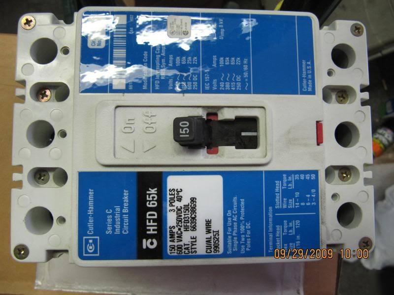 New cutler-hammer HFD3150L 150 amp 600VAC HFD3150