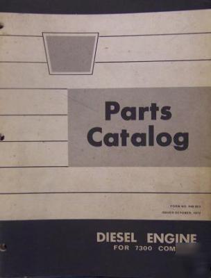 Oliver 7300 combine diesel engine parts manual