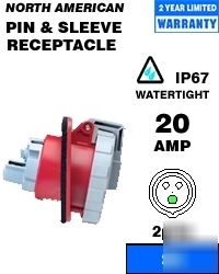 Pass & seymour PS320P6-w watertight plug & receptacle