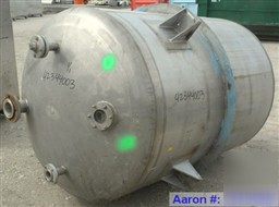 Used- lee metal products pressure tank, 500 gallon, 316