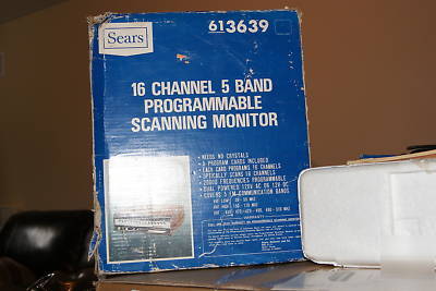 Sears 5 band uhf vhf 16 channel programmable scanner