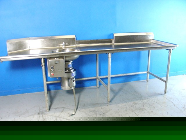 Stainless steel table w ss 200 in sink erator disposal