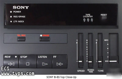 Sony bi-85 BI85 standard cassette transcriber