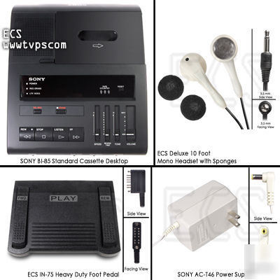 Sony bi-85 BI85 standard cassette transcriber