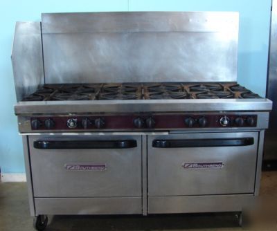 Southbend 10 burner range with double oven, ng