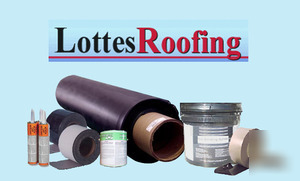  epdm rubber roof roofing kit complete - 3,000 sq.ft.