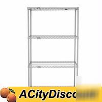 Titan 18 x 30 x 74 chrome wire shelving unit