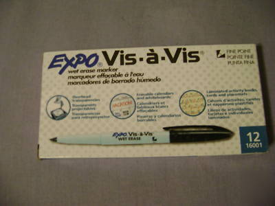 12 pack expo vis a vis wet erase overhead maker black