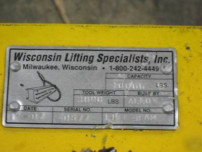 5 ton overhead crane spreader beam bar lifting rigging