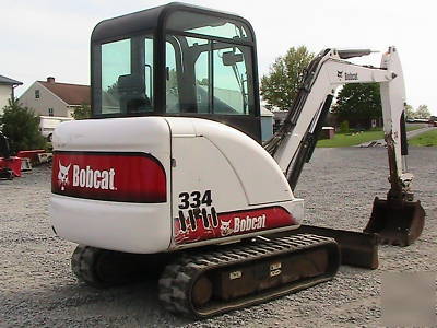 Bobcat 334 d mini excavator cab heat 2-speed 1285HRS