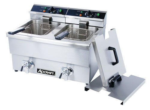 Commercial double deep fryer 50LBS/hr adcraft df-12L/2 