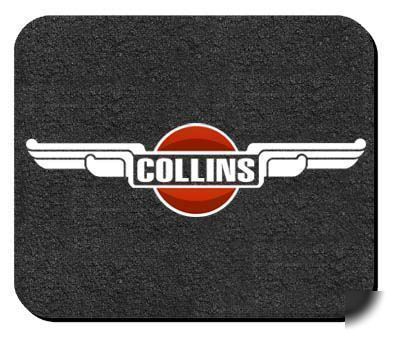 Collins mouse pad >1937 art deco style logo > ham radio