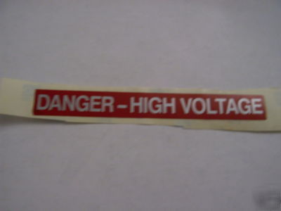 Danger high voltage sticker tesla static van de graff