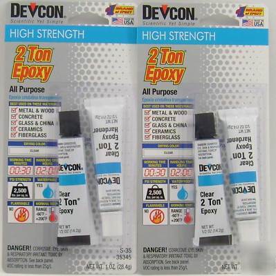 Devcon 2 ton clear high strength epoxy 1 oz 2 pack