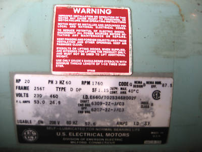 Gardner denver tough breed 20 hp air compressor