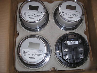 Ge- watthour meter (kwh), network, v-62S - lot of 4 