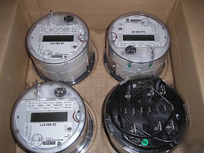 Ge- watthour meter (kwh), network, v-62S - lot of 4 