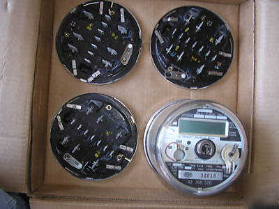 Ge- watthour meter (kwh), network, v-62S - lot of 4 