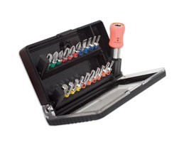 Laser tools bit set 21PC colour coded 4488