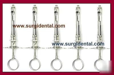 New 5 aspirating syringes cw type dental instruments