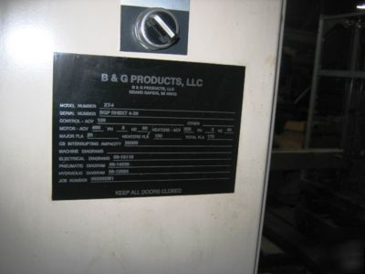 B&g plastics 4-mold blow molding machine