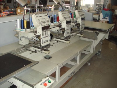 Brother bas-423A 3 head commercial embroidery machine