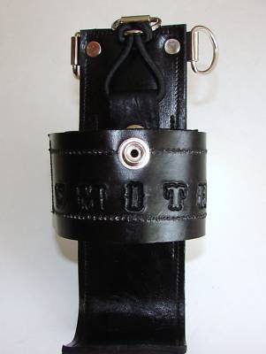 Firefighter leather universal radio holder sav-a-jake