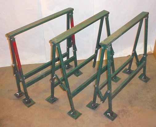 Lot 3 northwest h.d. steel portable sawhorses saw horse