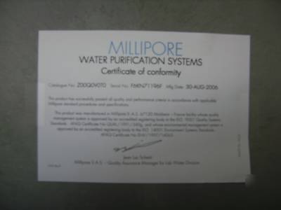 Milli-q advantage A10 water purification system