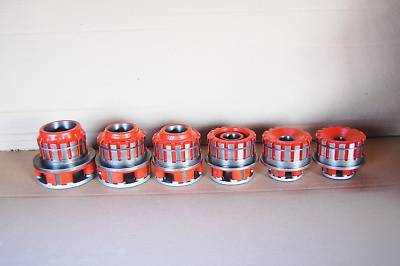 Ridgid 12-r pipe threader & 6 dies plumbing hand tools 