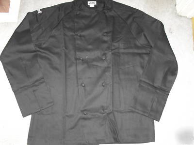 New lightweight button 5 star black chef jacket size l 