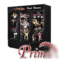 New true gdm-72FC glass 3-door commercial floral cooler