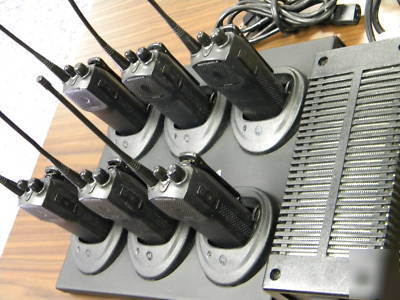 6EA motorola PR400 jobsite two way radios w/chargers 