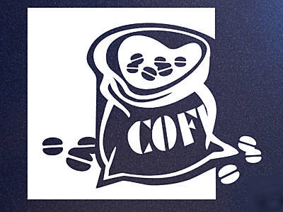 Coffee cafe bistro restaurant window sticker wall decal