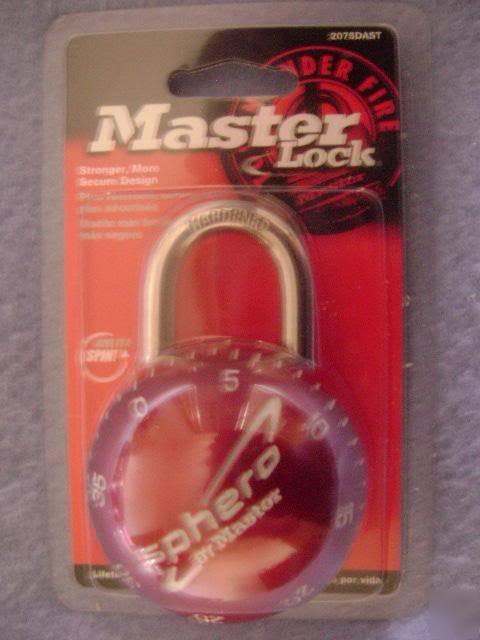 Master lock sphero combination lock red #2075DAST nip 