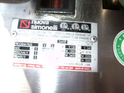  nuova simonelli mac 2000V 1 group esoresso machine