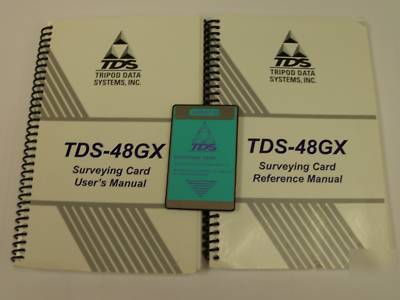 Tds surveying card for hp 48GX calculator with manuals