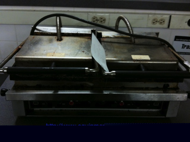 Hobart panini grill, double grill, grooved #EH258