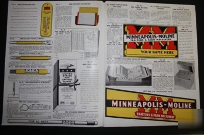 Minneapolis moline *index card file,order form,envelope