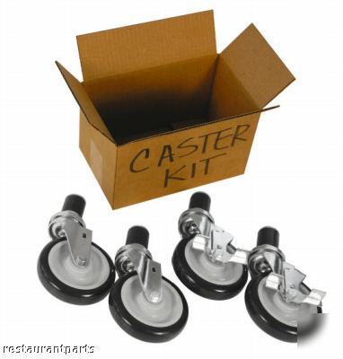 New caster set heavy duty stem commercial 5