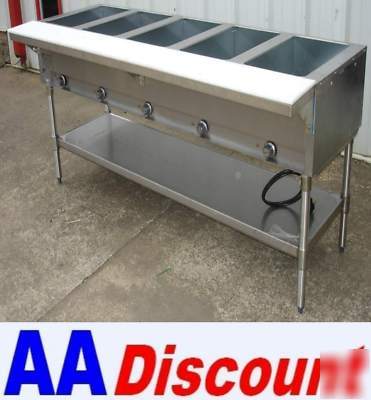 New eagle 5 well hot food table 220V w / ss undershelf