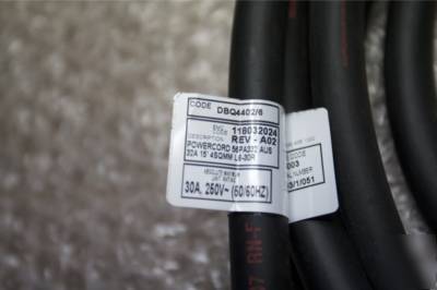 Powercord 56PA332 32A 15' 4SQMM L6-30R 250V cable