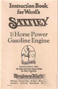 Sattley 1 1/2 hp gas engine instructions....hit miss