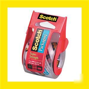36 3M scotch packing packaging tapes w dispensers 3 mil
